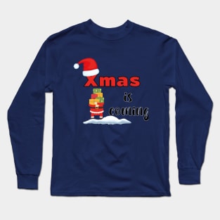 Santa's fluffy red hat Long Sleeve T-Shirt